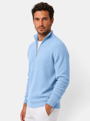 Men's Ribbed Zip-Up Sweater