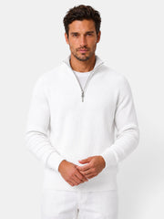 Men's Ribbed Zip-Up Sweater