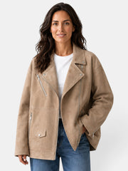 Chaqueta Mujer Ante Sintético Casual