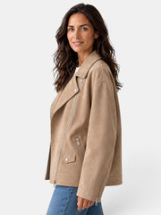 Chaqueta Mujer Ante Sintético Casual