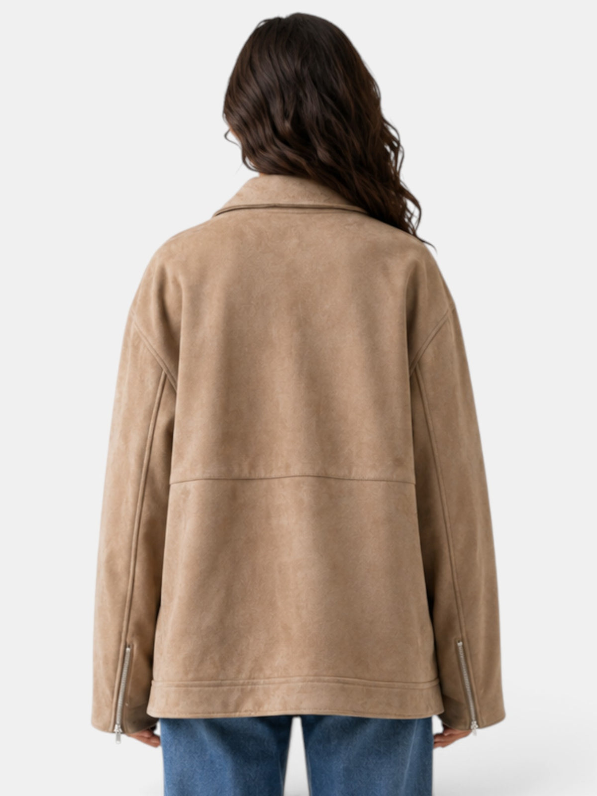 Chaqueta Mujer Ante Sintético Casual