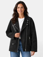 Chaqueta Mujer Ante Sintético Casual