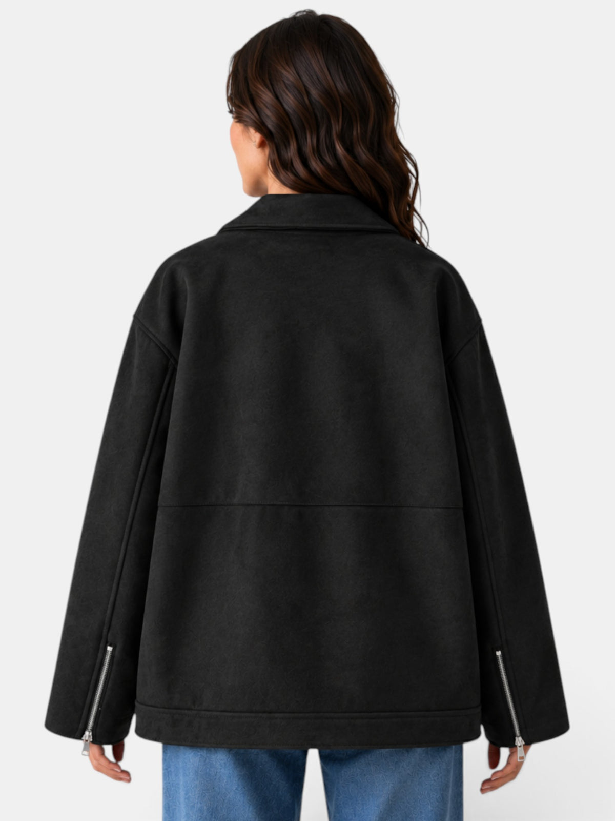 Chaqueta Mujer Ante Sintético Casual