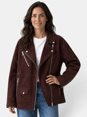 Chaqueta Mujer Ante Sintético Casual