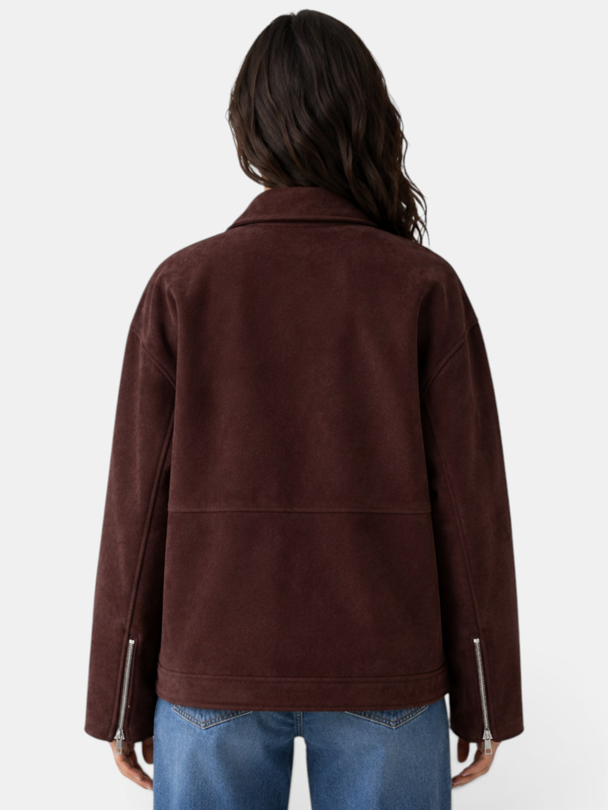 Chaqueta Mujer Ante Sintético Casual