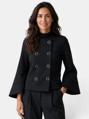 Chaqueta Capa Mujer Lana Elegante