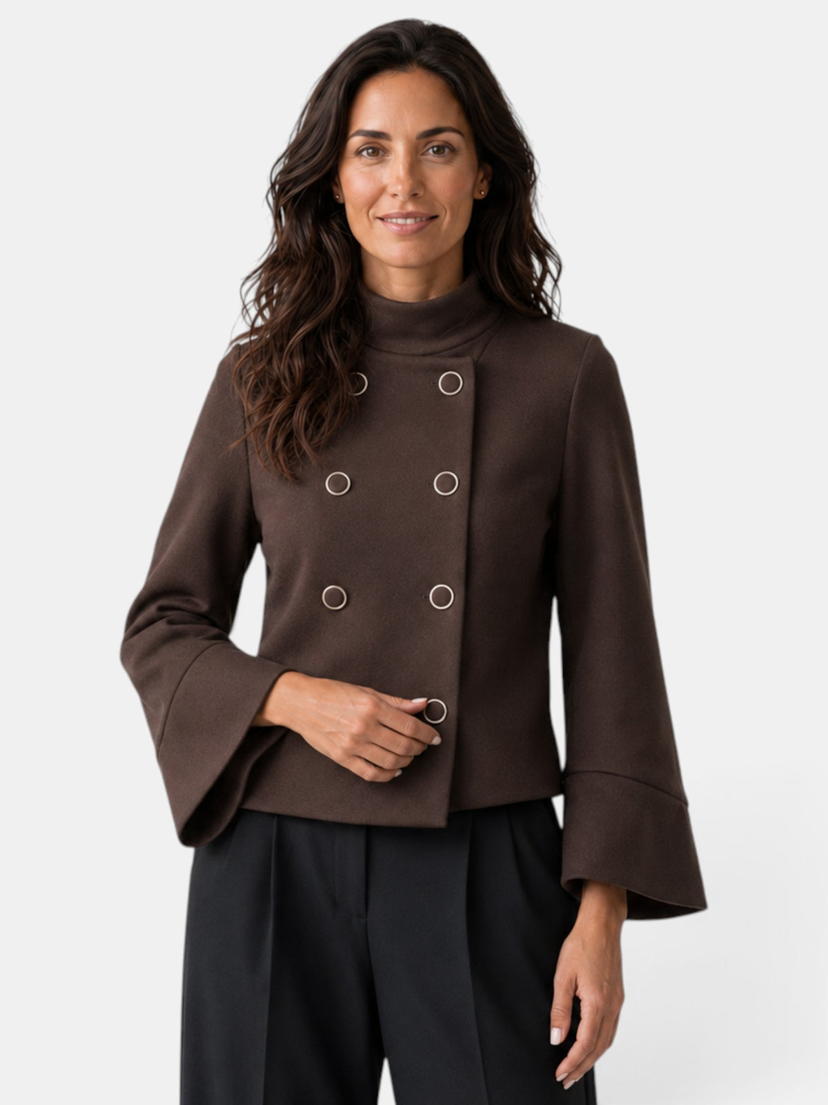 Chaqueta Capa Mujer Lana Elegante