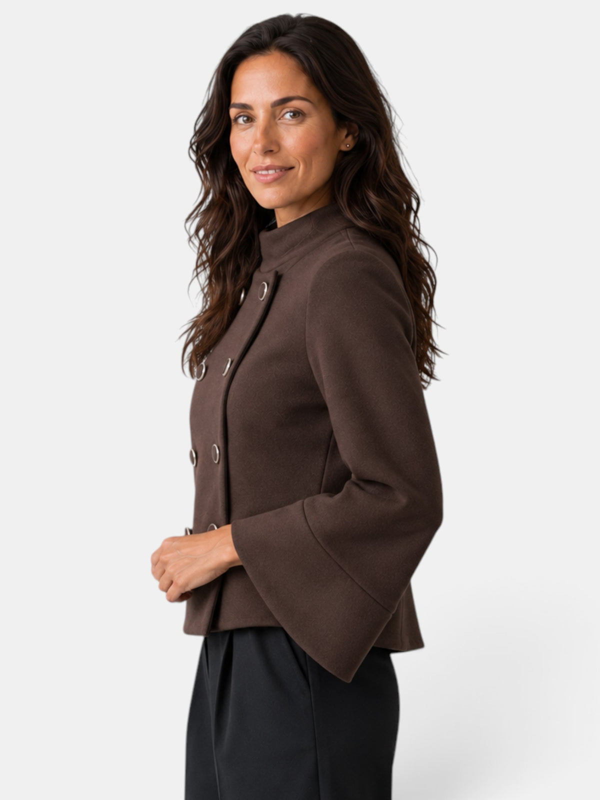Chaqueta Capa Mujer Lana Elegante