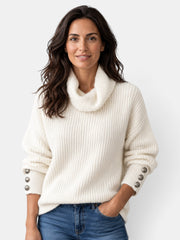 Suéter Mujer Cuello Alto Ligero