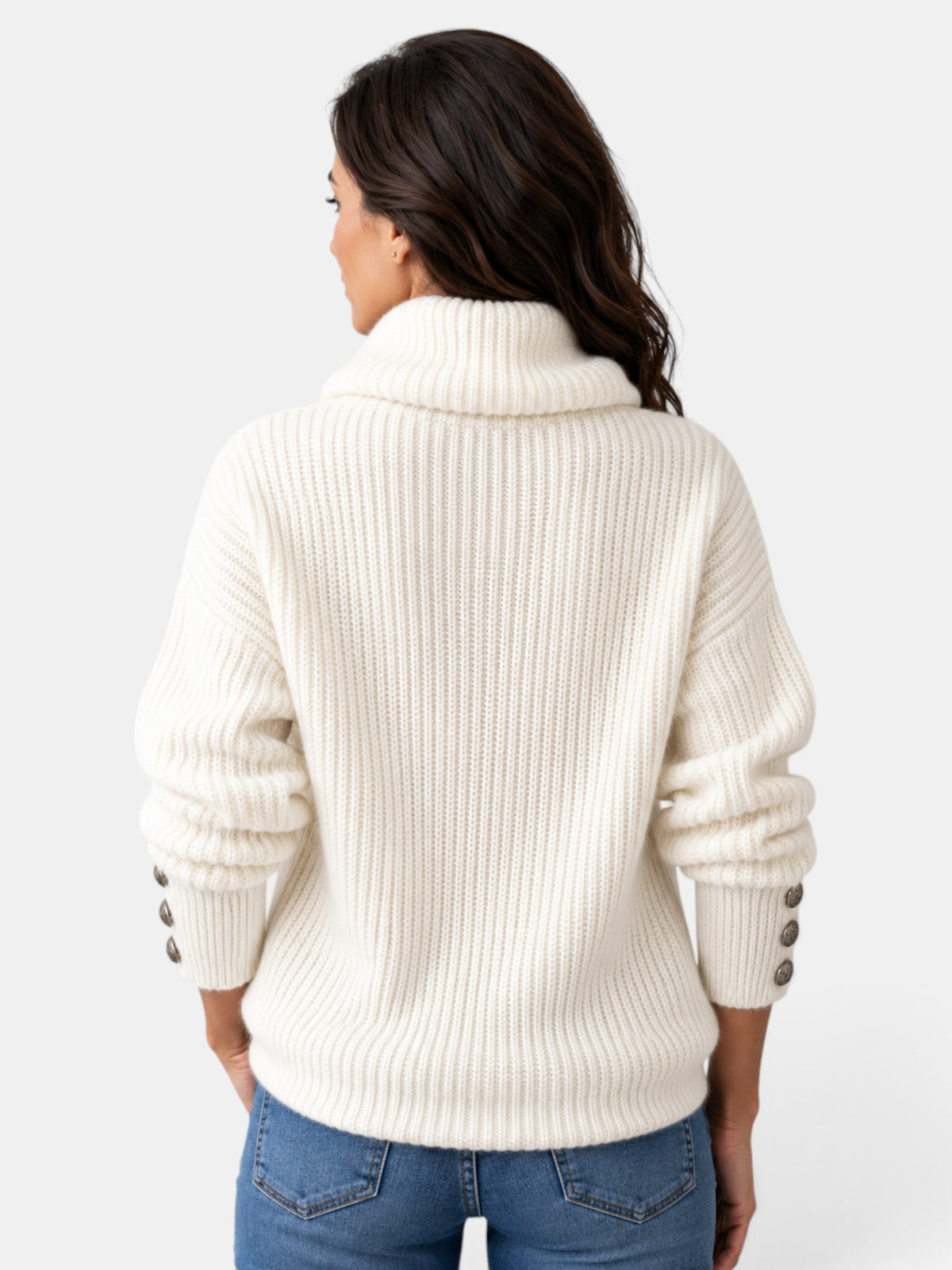 Suéter Mujer Cuello Alto Ligero