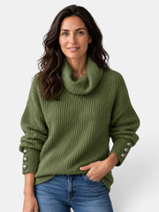 Suéter Mujer Cuello Alto Ligero