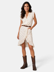 Women's Embroidered Brown Leather Cowboy Boots