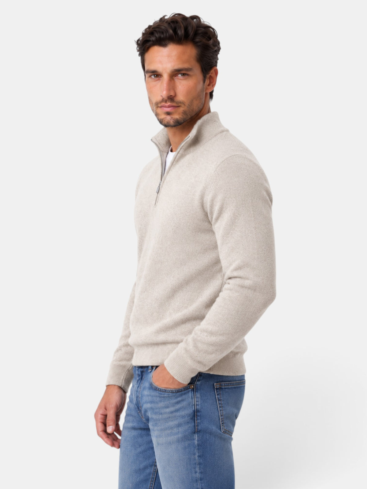 Suéter Hombre Lana Merino Cuello V
