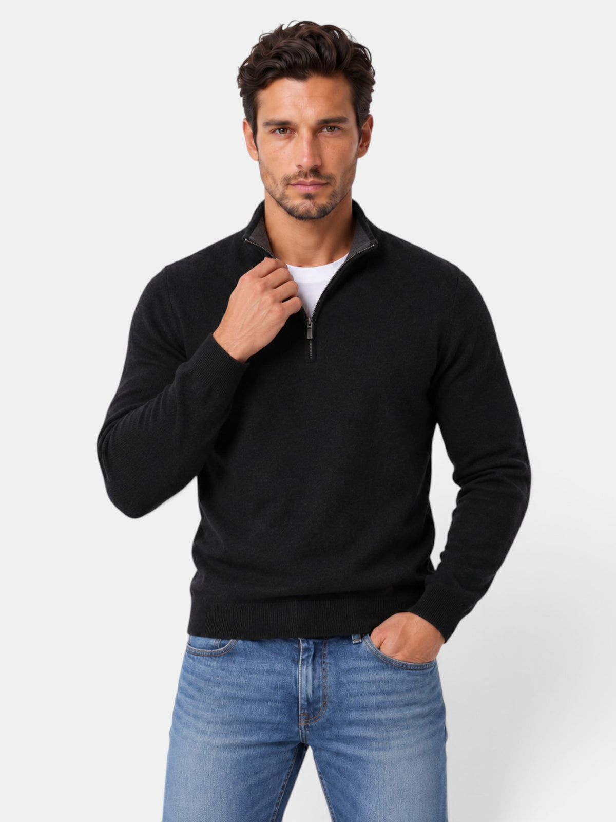 Suéter Hombre Lana Merino Cuello V