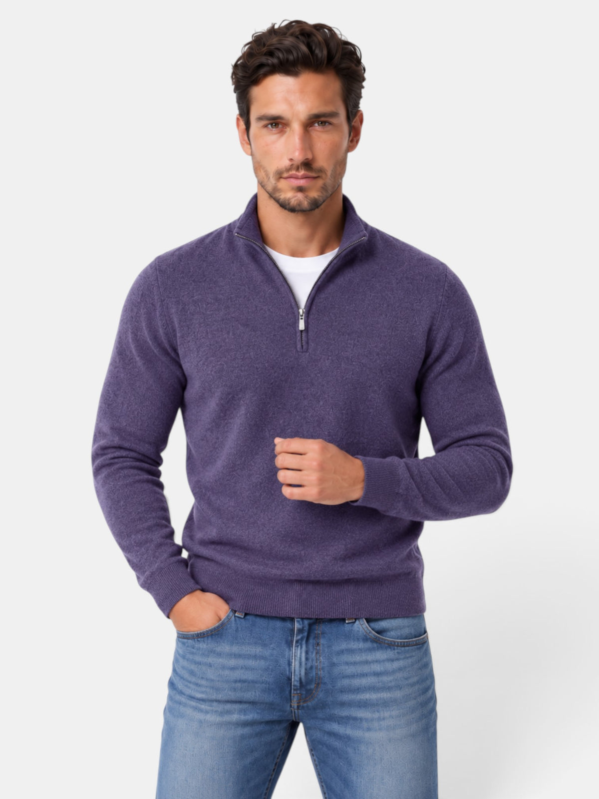 Suéter Hombre Lana Merino Cuello V