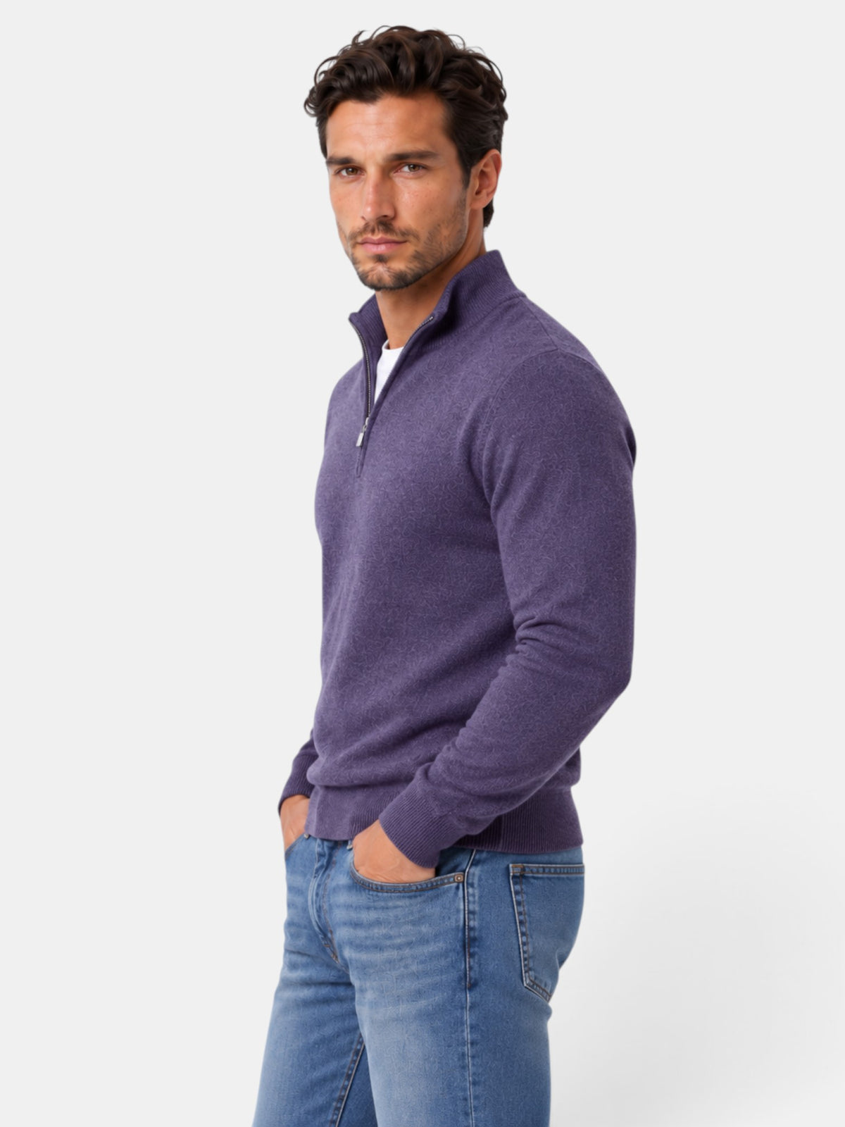 Suéter Hombre Lana Merino Cuello V