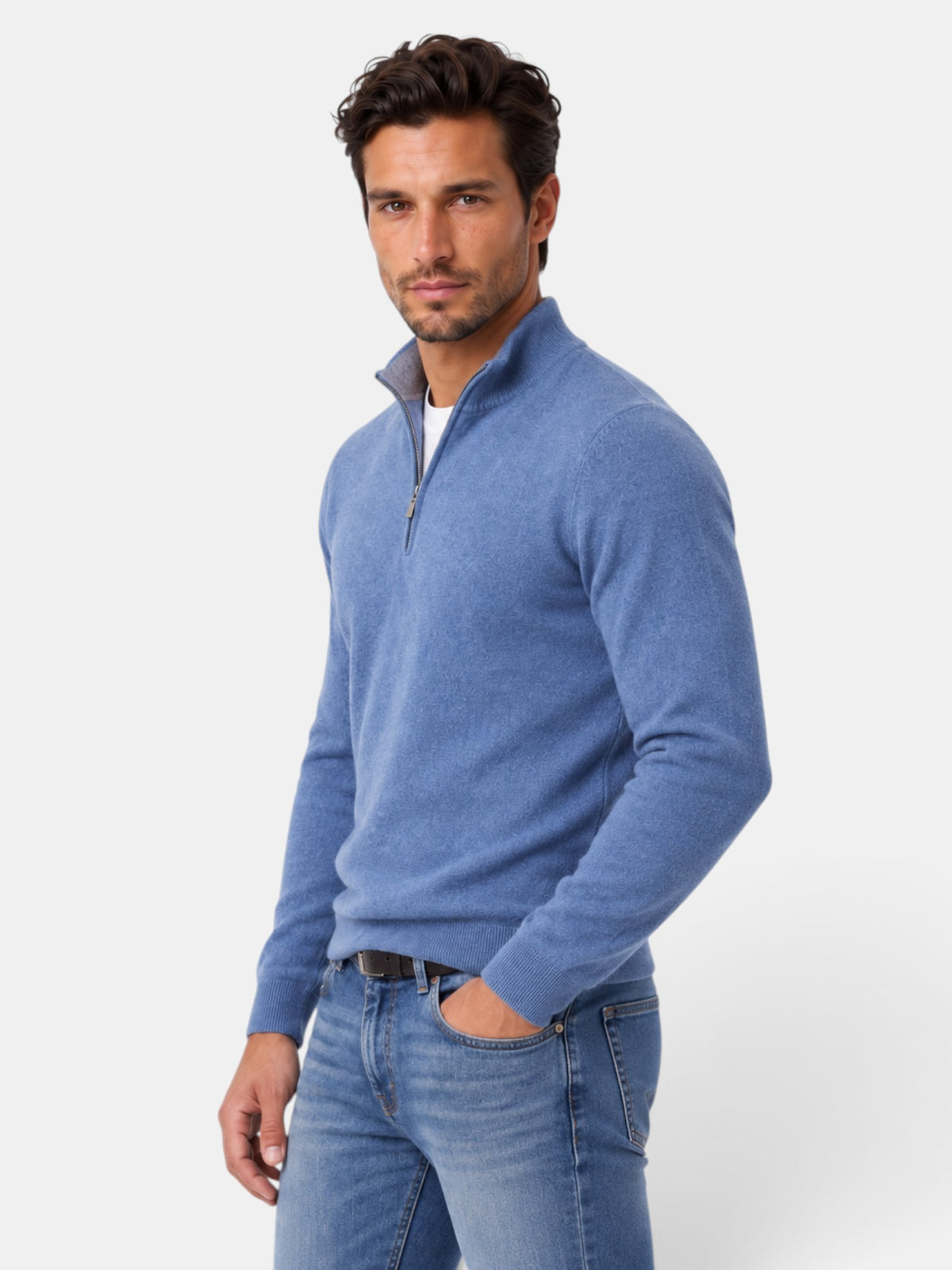 Suéter Hombre Lana Merino Cuello V