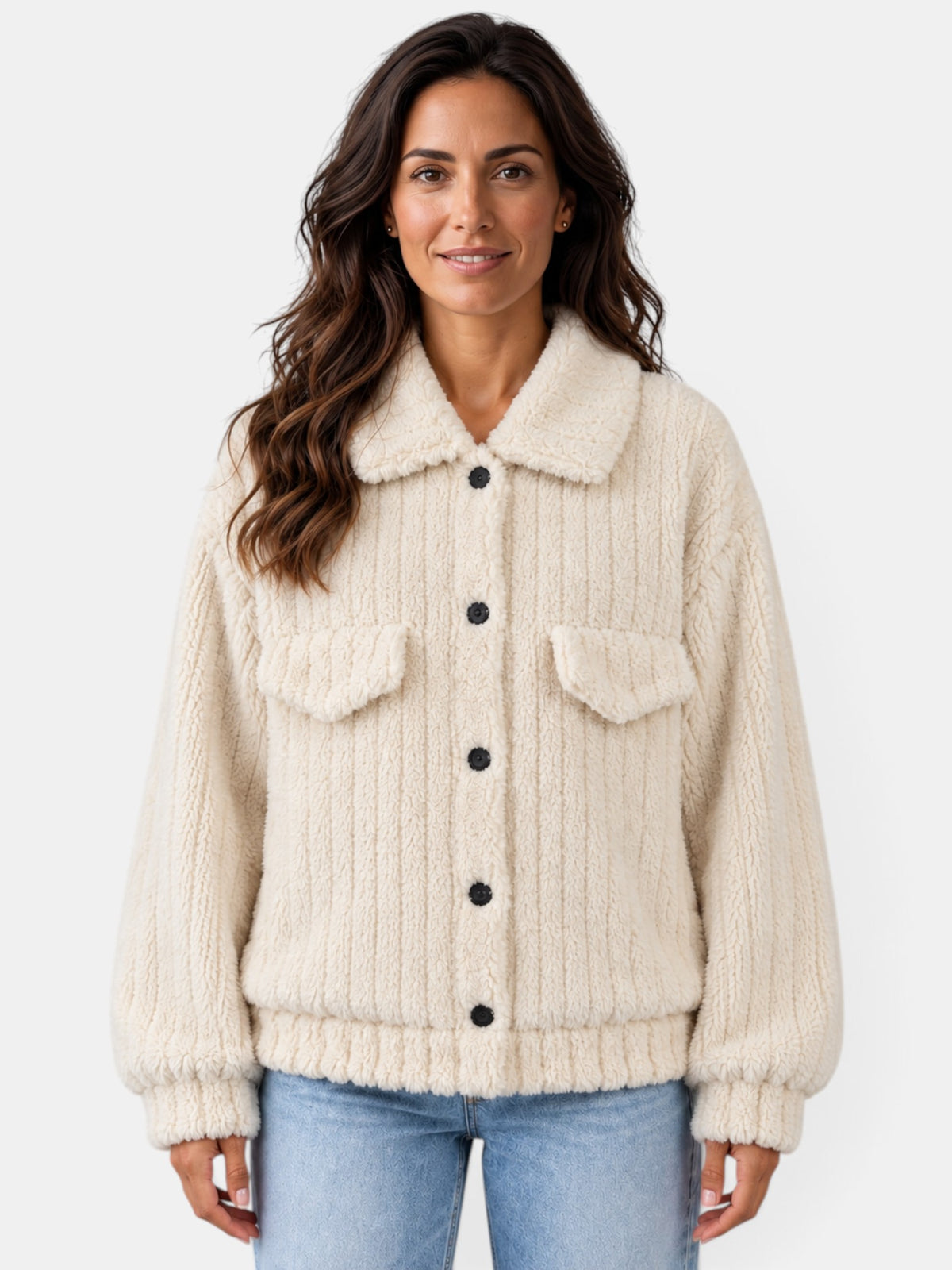 Women's Teddy Jacket with Collar