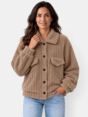 Women's Teddy Jacket with Collar