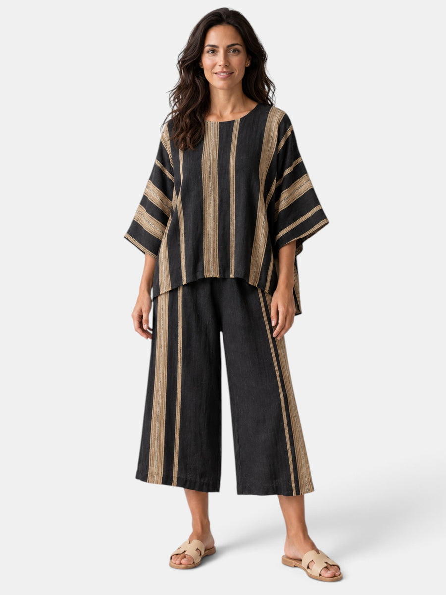 Women's Asymmetric Top and Culottes Set