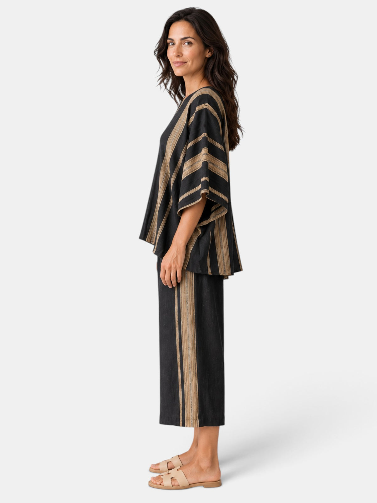 Women's Asymmetric Top and Culottes Set