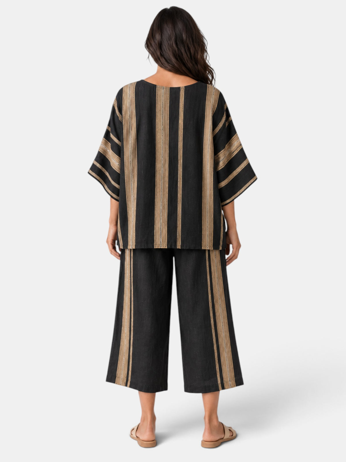 Women's Asymmetric Top and Culottes Set