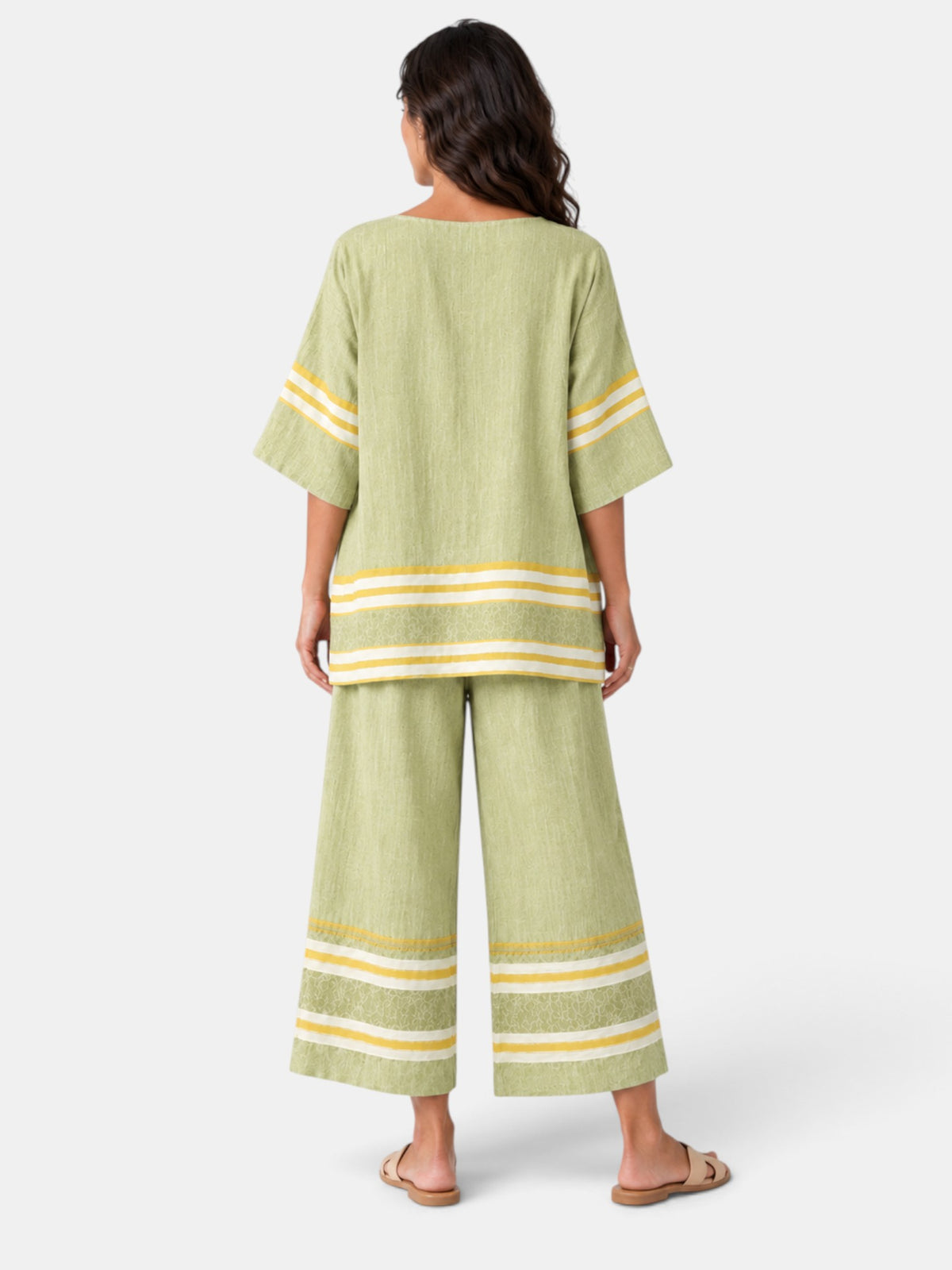 Women's Asymmetric Top and Culottes Set