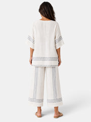 Women's Asymmetric Top and Culottes Set