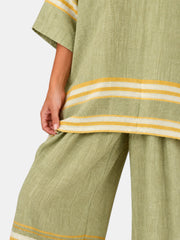 Women's Asymmetric Top and Culottes Set