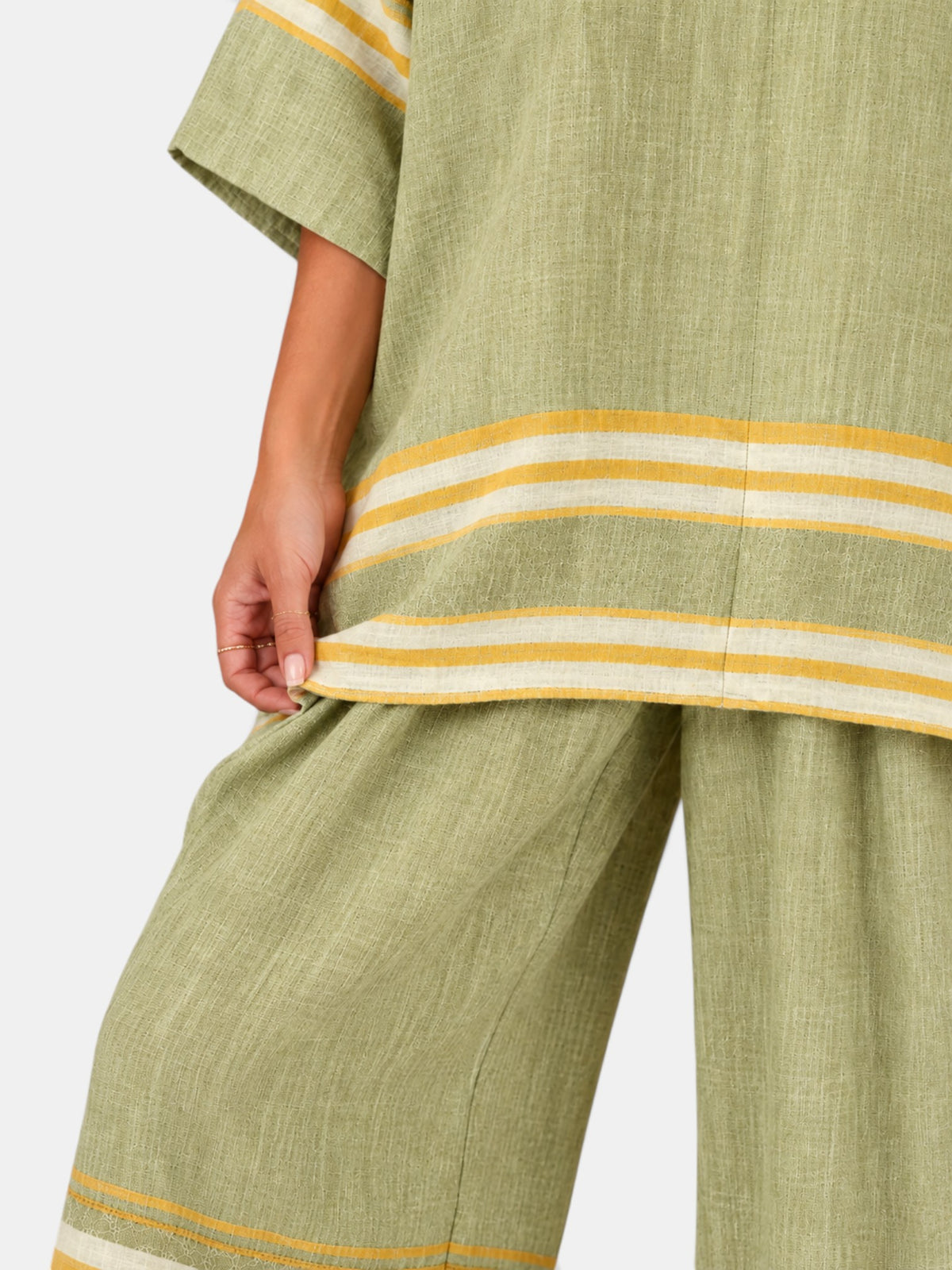 Women's Asymmetric Top and Culottes Set