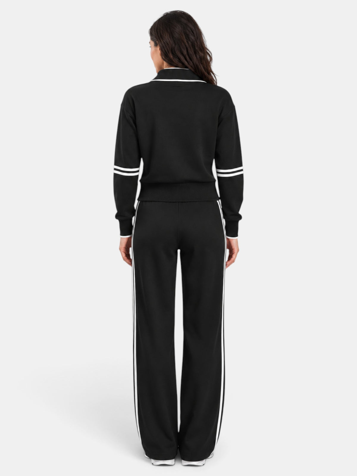 Conjunto Mujer Cuello Alto Pantalón Ancho