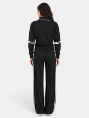Conjunto Mujer Cuello Alto Pantalón Ancho