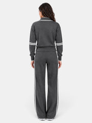 Conjunto Mujer Cuello Alto Pantalón Ancho
