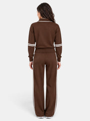 Conjunto Mujer Cuello Alto Pantalón Ancho