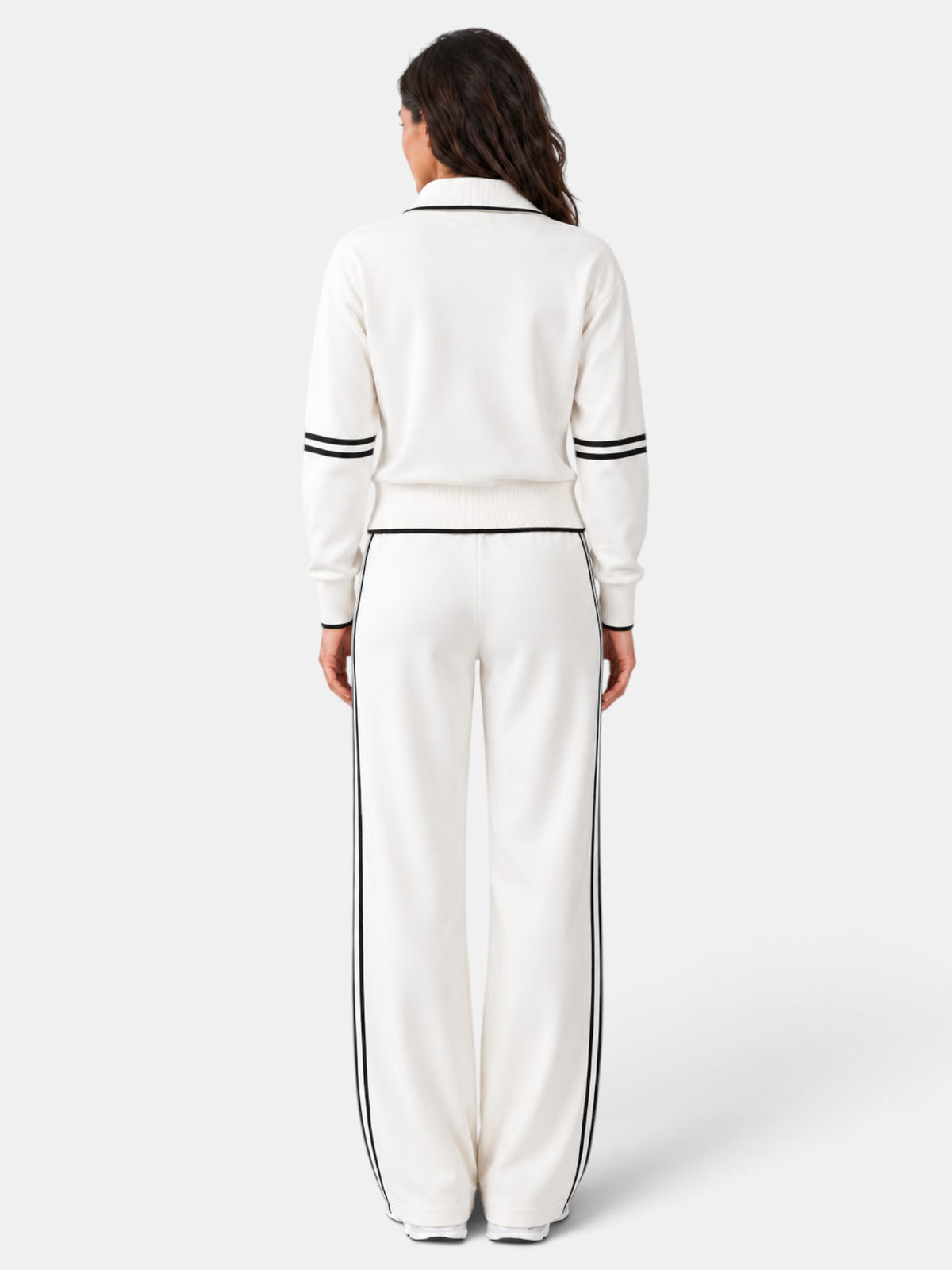 Conjunto Mujer Cuello Alto Pantalón Ancho