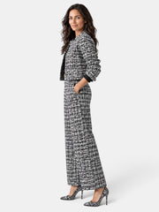 Women's Plaid Wide-Leg Pants Set