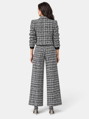 Women's Plaid Wide-Leg Pants Set