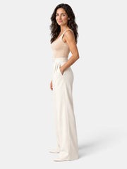 Women's Wide Leg Elastic Trousers