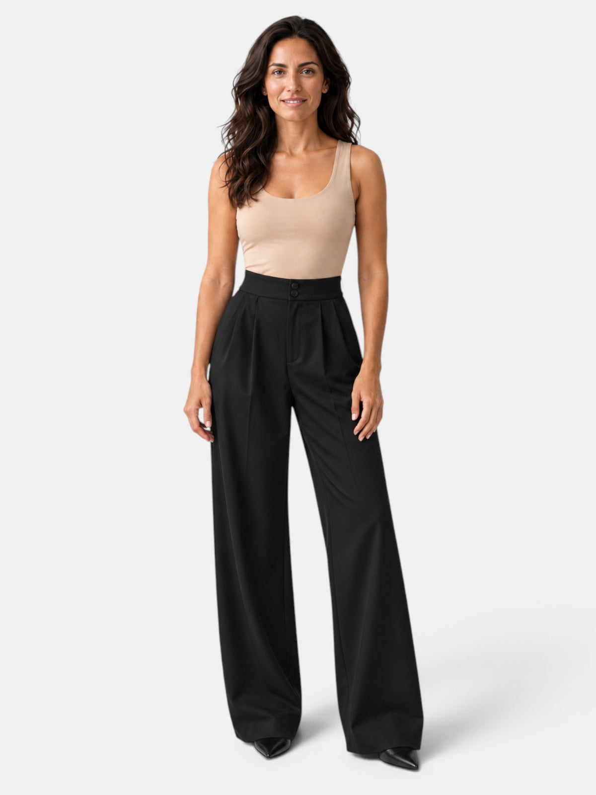 Women's Wide Leg Elastic Trousers