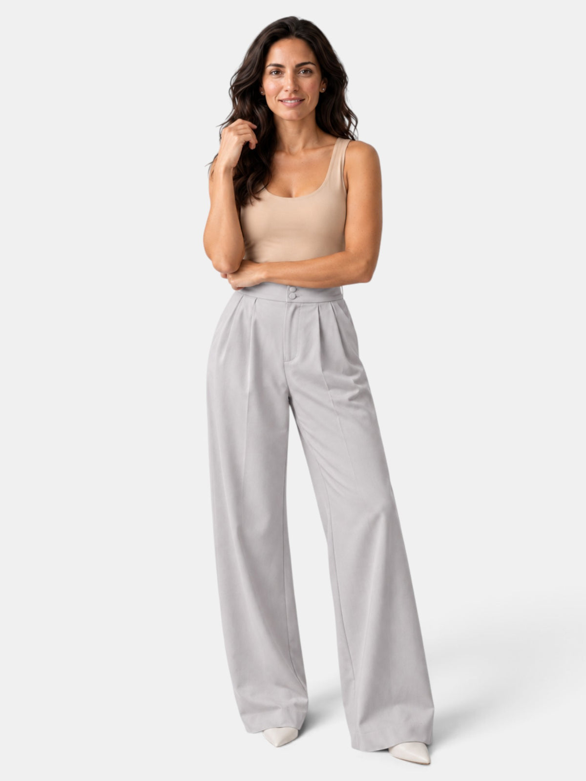 Women's Wide Leg Elastic Trousers