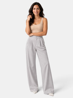 Pantalón Mujer Pierna Ancha Elástico
