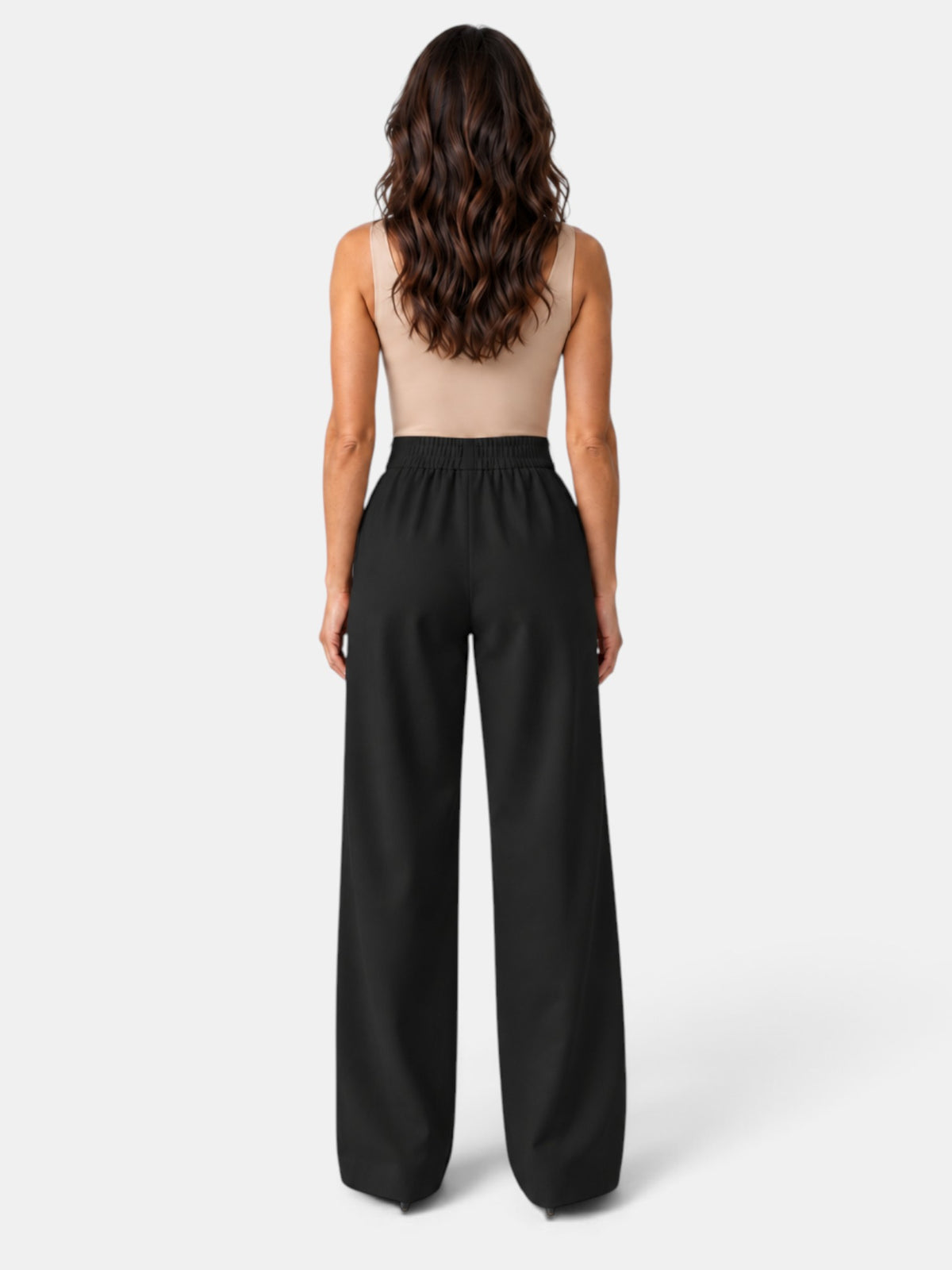 Women's Wide Leg Elastic Trousers