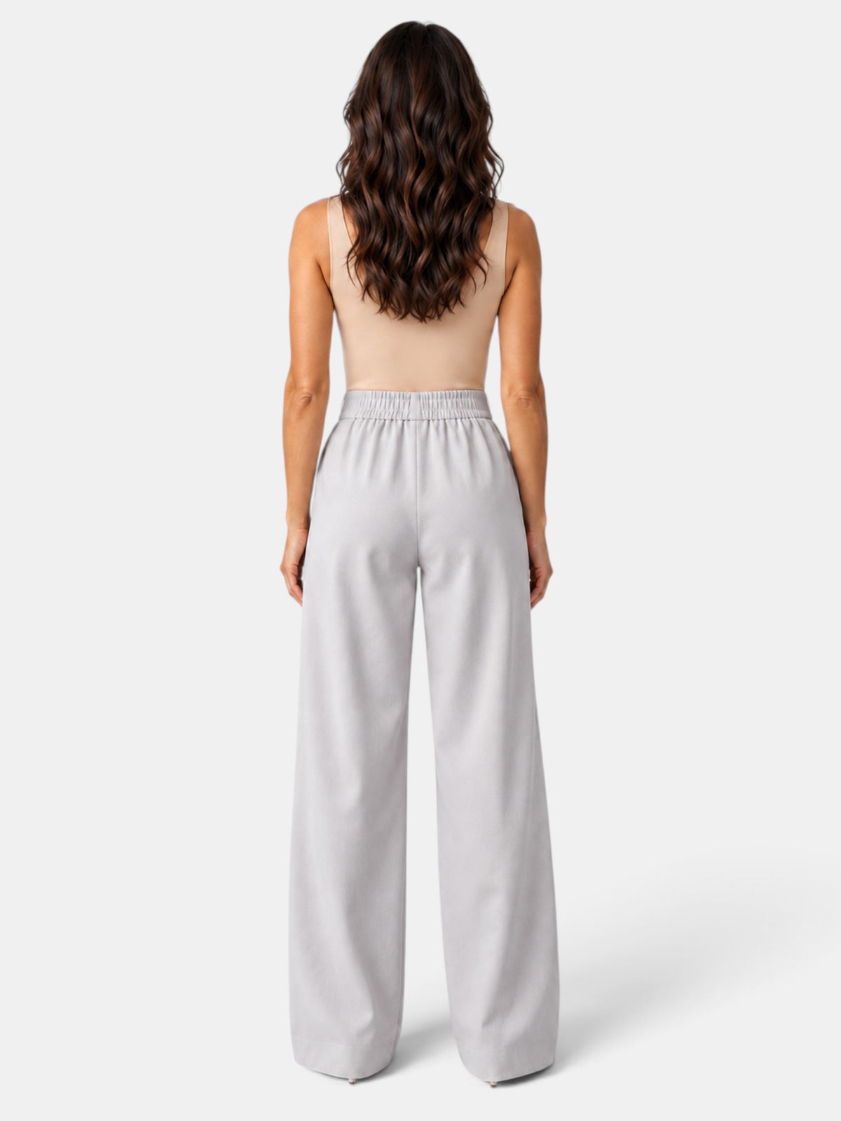 Women's Wide Leg Elastic Trousers