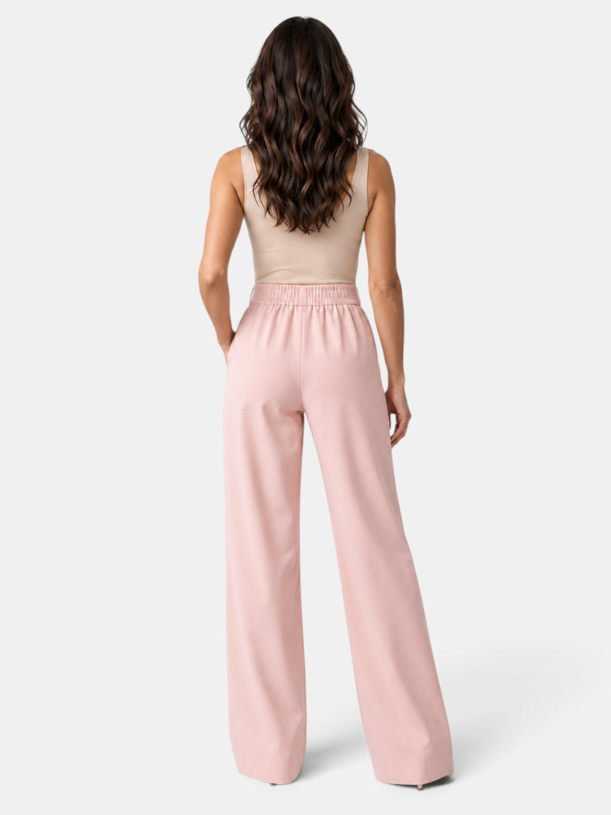 Women's Wide Leg Elastic Trousers