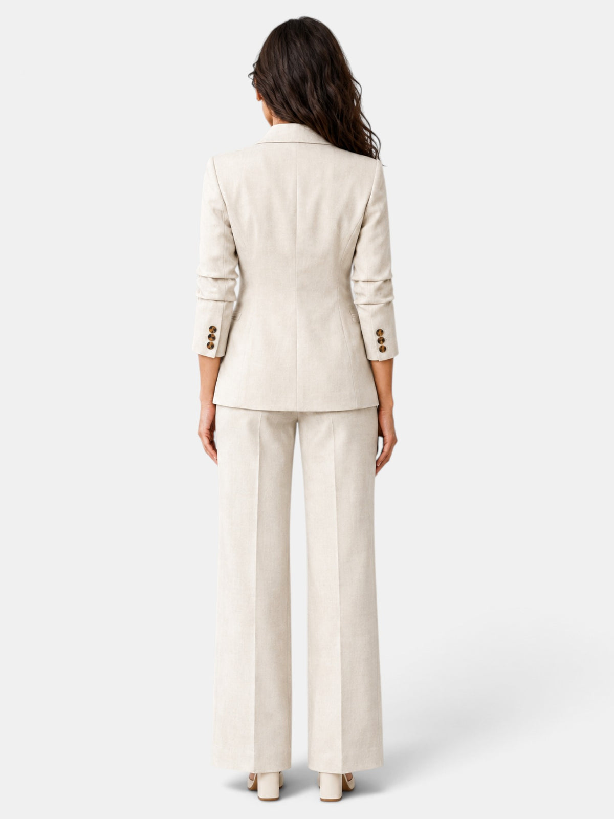 Women's Suit Blazer Wide-Leg Trousers