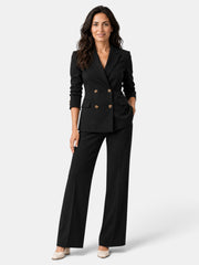 Women's Suit Blazer Wide-Leg Trousers