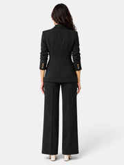 Women's Suit Blazer Wide-Leg Trousers