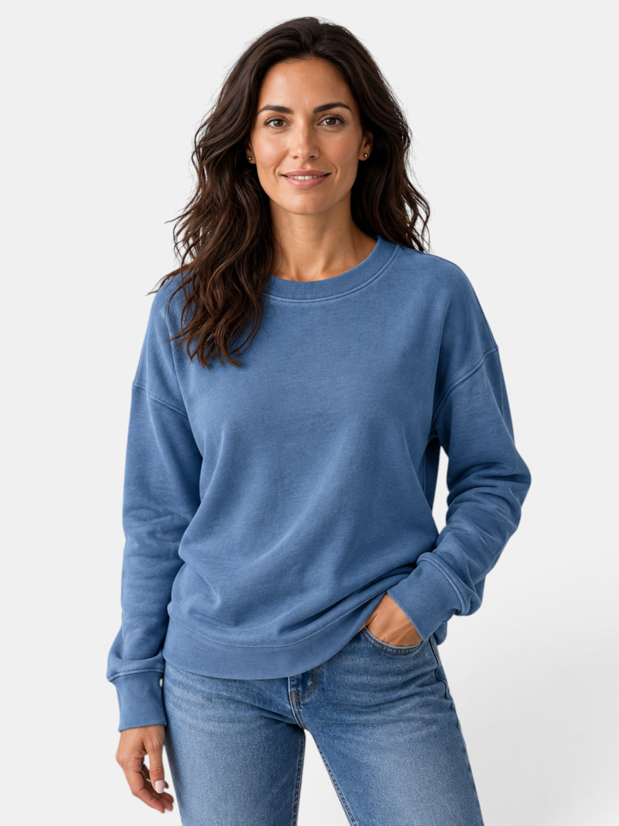 Sudadera de Mujer con Cuello Redondo y Manga Larga