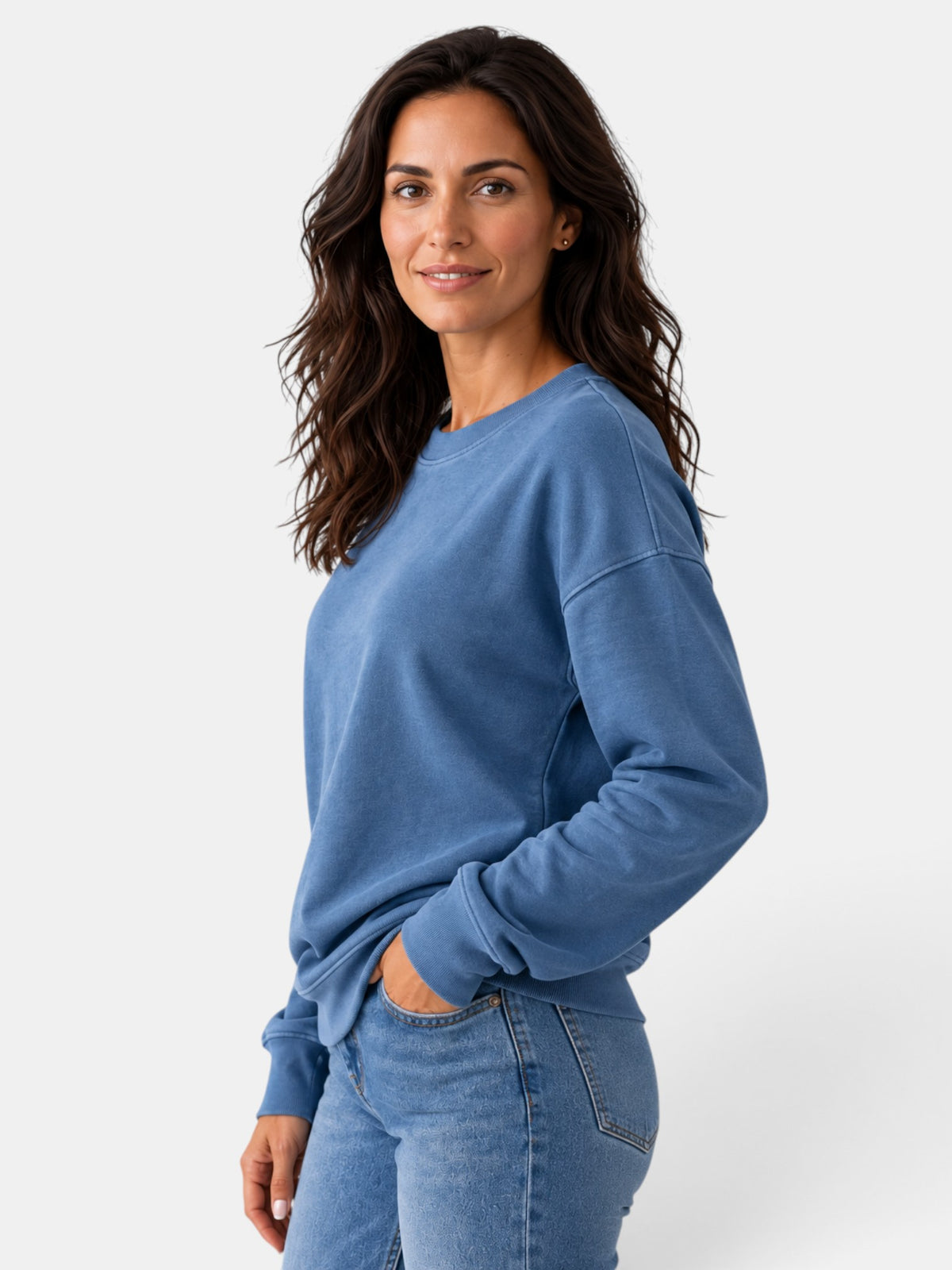 Sudadera de Mujer con Cuello Redondo y Manga Larga