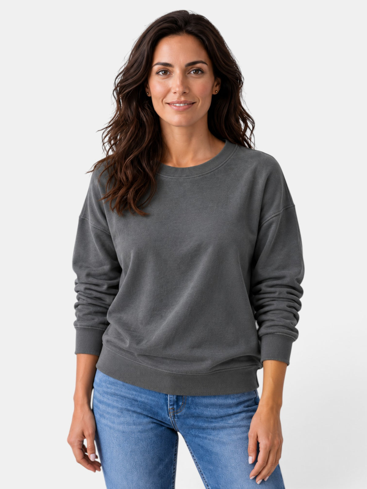Sudadera de Mujer con Cuello Redondo y Manga Larga